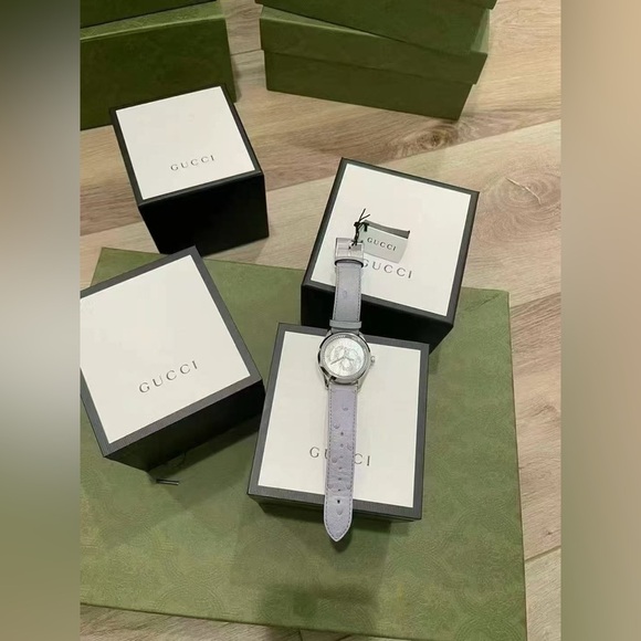 Gucci G-Timeless Automatic Transparent Mother of Pearl Dial Ladies Watch NIB main image 4